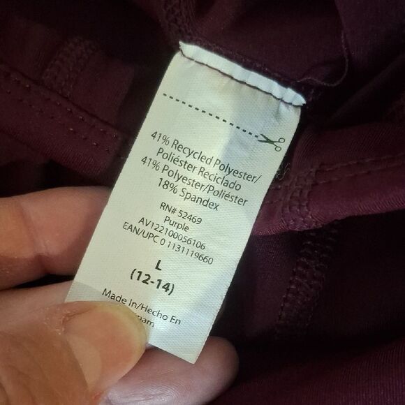 AVIA Burgundy Leggings size large - Picture 3 of 6